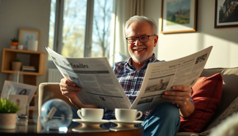 what is the father's favorite hobby? reading the newspaper watching the news playing sports drawing